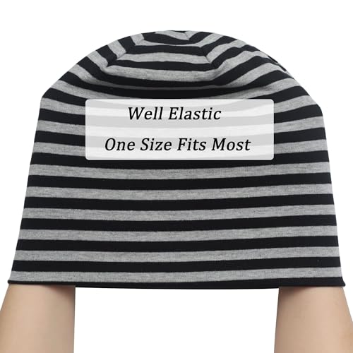 Image of ZLYC Cotton Thin Slouchy Beanie Hat for Men Women Fashion Soft Stretch Knit Skull Cap
