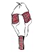 SSQUEEN Women Fashionable Charming Bra and G-String Set Beachwear (redblack), (One Size Fits Waistline: 24.5-39.0 inch/62-100cm)