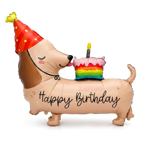 Image of Balloonistics Dashhound Happy Birthday Balloon