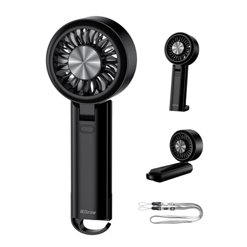 iEGrow Ventilador de mano negro