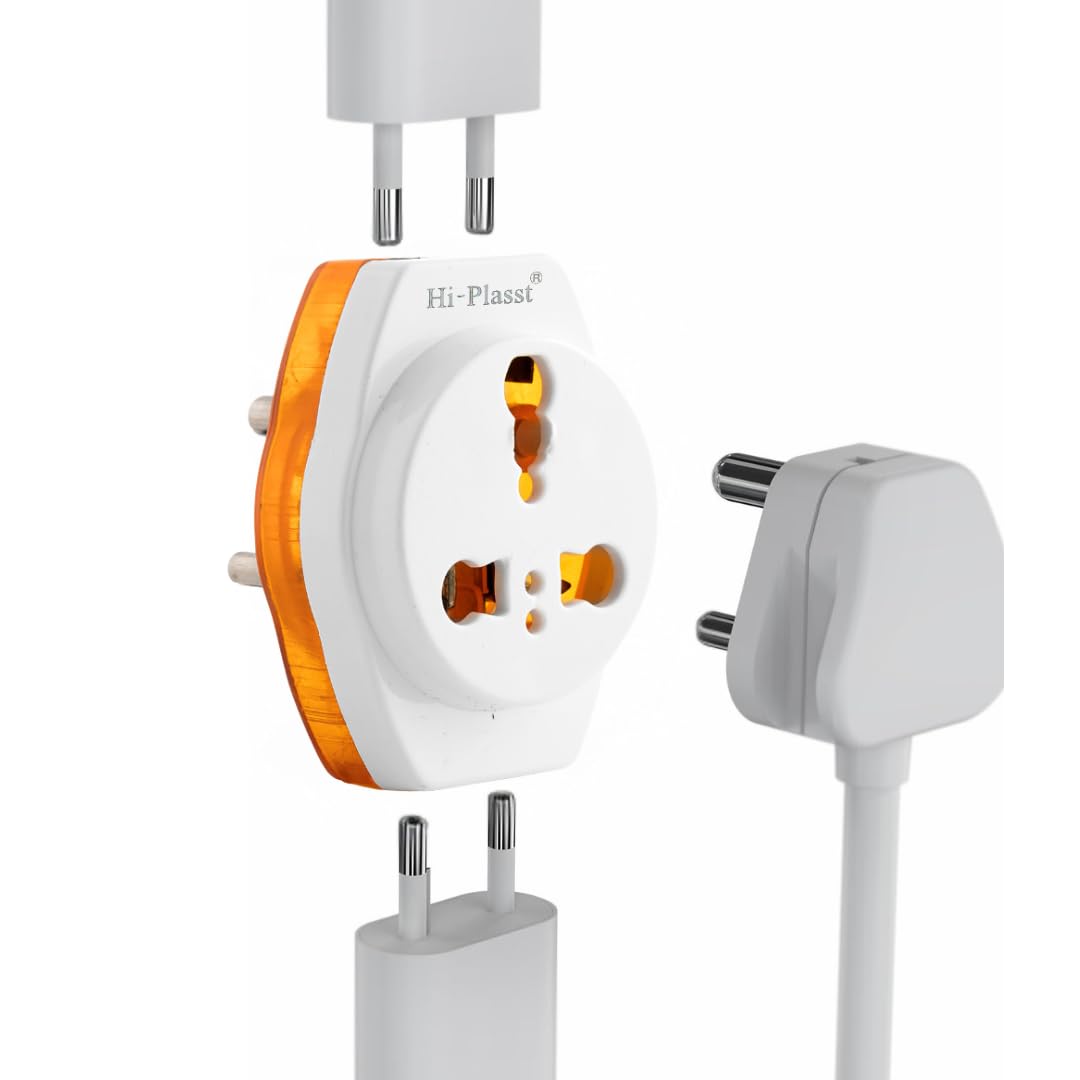 Hi-Plasst 6a to 16a Converter Plug | 5 Amp to 15 Amp Converter Plug with 2 Extra sockets (Jumbo 16a, 1) (Jumbo 16a(with 2 pin), 1)-image-30