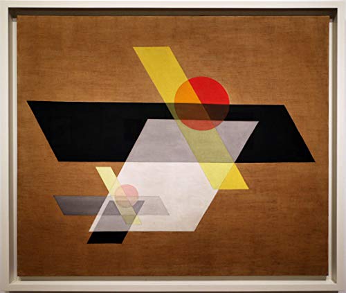 Impression géométrique Bauhaus László Moholy Nagy, art mural marron pour sublimer votre bureau