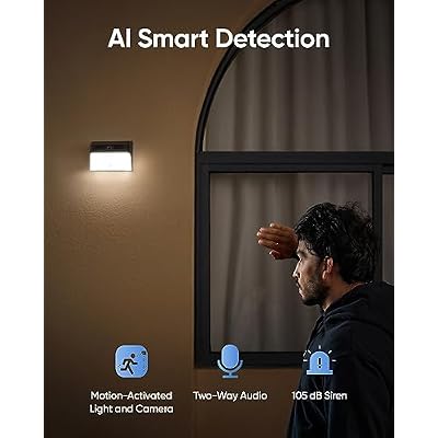 eufy Security Solar Wall Light Cam S120, Solar Security Cameras Wireless Outdoor, Built-in 8GB Storage, Forever Power, Motion Activated Light, AI Detection, IP65 Waterproof, Spotlight, No Monthly Fee