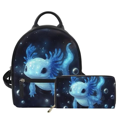 Mochila mini PU con billetera para mujeres y adolescentes miniatura 1