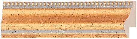Picture Frame Moulding (Wood) 100ft Bundle - Traditional Gold Finish - 1" Width - 3/8" Rabbet Depth
