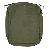 Classic Accessories Montlake Water-Resistant 23 x 25 x 5 Inch Rectangle Outdoor Seat Cushion Slip Cover, Patio Furniture Chair Cushion Cover, Heather Fern Green, Patio Furniture Cushion Covers