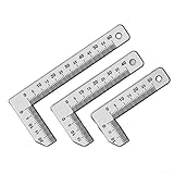 Fasensattellehre aus widerstandsfähigem Edelstahl für genauen Winkel Zur Messung in der mechanischen Fertigung und Glasverarbeitung (90° -3 Stück)