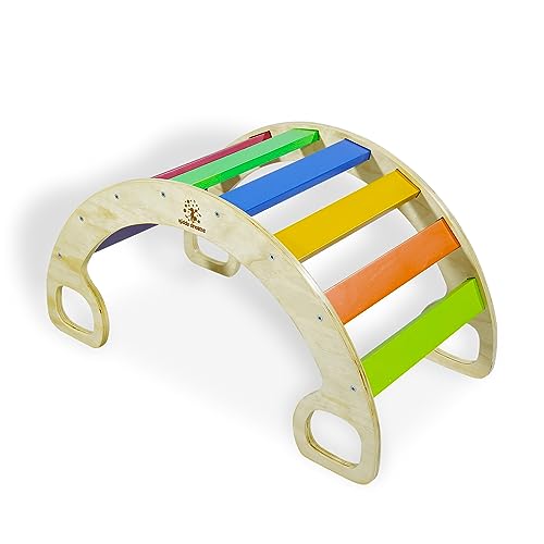 CCLIFE Arco da Arrampicata per Bambini Pikler Montessori Altalena ad Arco a Partire da 1 Anno per Interni Palestra Bambini in Legnoa