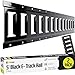 Two 5' E Track Tie-Down Rail, Powder-Coated Steel ETrack TieDowns | 5' Horizontal E-Tracks, Pack of 2 Bolt-On Tie Down Rails for Cargo on Pickups, Trucks, Trailers, Vans