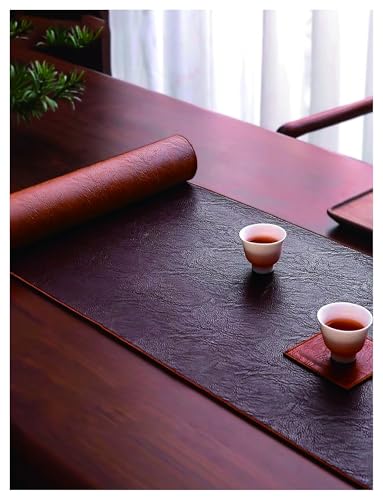 Chemin de table en cuir pour café et thé sur table à manger