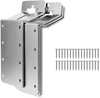 T-Post Mounting Bracket, Stainless Steel T Post Target Hanger Mount Fence Bracket for Mailbox, Wood Lumber, Signs, Birdhouse T-Post (4 Pcs, Max. 1-1/2" Width)