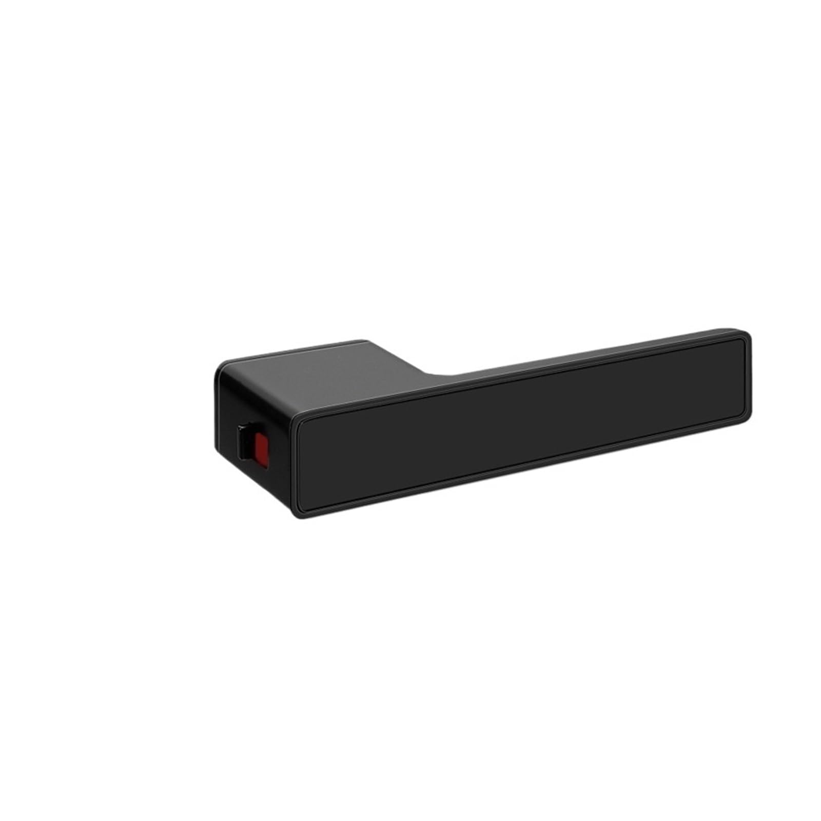 Minimalist Magnetic Ecological Door Lock Indoor Silent Home Bedroom Living Room Invisible zinc Alloy Wooden Handle(Square Handle Black 4)