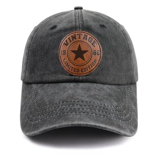 40th Birthday Decorations for Men Women, Turning 40 Years Old Party Supplies Baseball Cap, Adjustable Embroidered Vintage 1986 Hat Original Parts Black