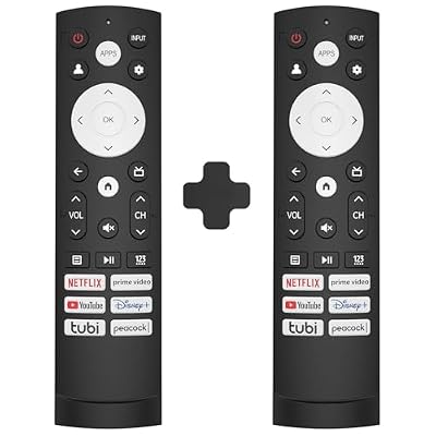 2 Pack Replacement Remote Control for Hisense Smart Google TV, Compatible with Hisense UHD 4K ULED Google TVs