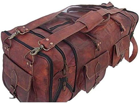 Handmade Vintage Travel Luggage 30 Inch Duffel Gym Sports Bag