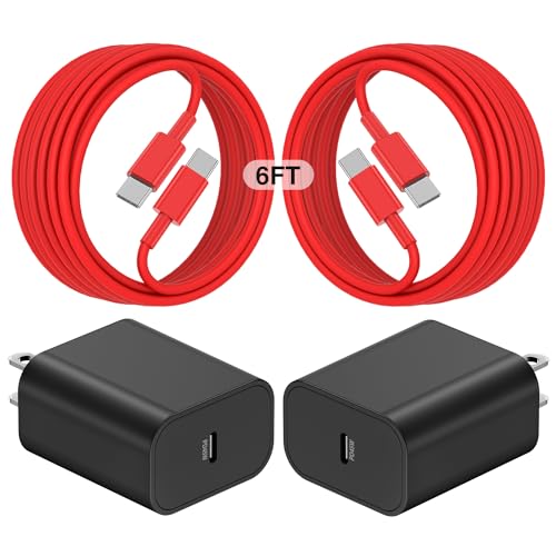 45W Super Fast Charger USB C for Samaung,6FT Samsung Type C Charger Fast Charging Cable for Samsung Galaxy S24+Ultra,Long USB C Cord Android Phone Charger for Samsung Galaxy S23 S22 S21+Ultra-Red
