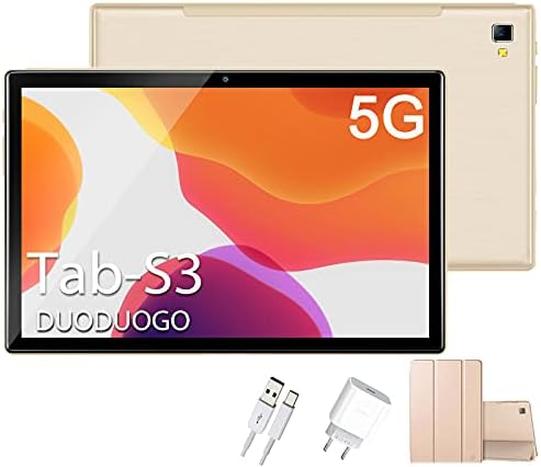 Tablet 10 Pollici, Android 10 Tablets con 4G LTE + 5G WIFI,6GB RAM + 64GB ROM,512GB Espandibili,Octa-Core,Batteria 6500mAh,Fotocamera 8MP,1080 FHD IPS,Dual SIM | GPS | Bluetooth | Type-C