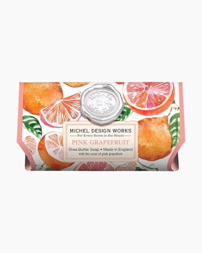 Image of Michel Design Works Large Bath Soap Bar, Pink Grapefruit