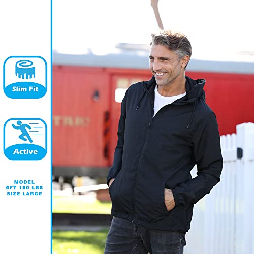 Global Blank Men's Windbreaker Jacket Lightweight Water-Resistant Windbreakers for Men3