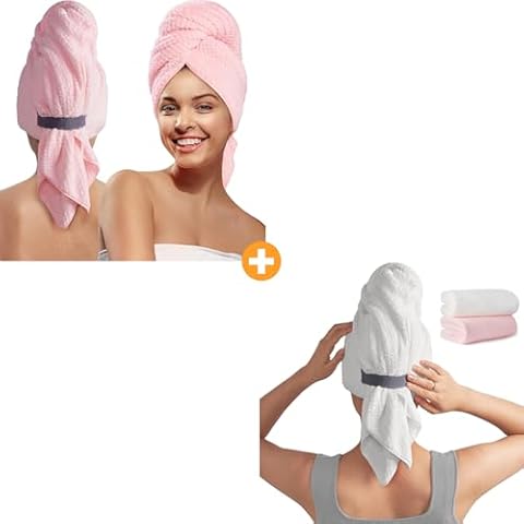 MABAO 3 Pack Microfiber Hair Towel Wraps Cover