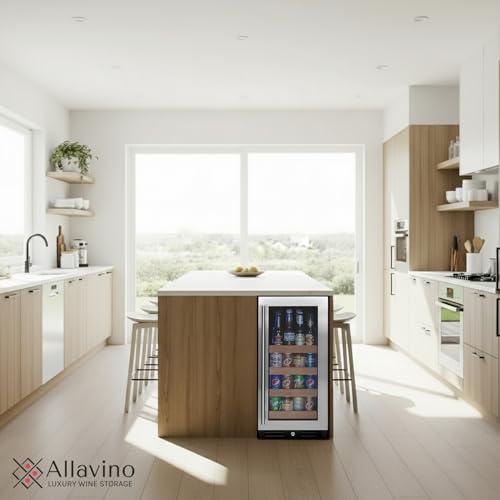 Image of Allavino 15 inch Wide Reserva Series Stainless Steel Left Hinge Beverage Center