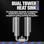 Cooler Master Hyper 620S Dual Tower CPU Air Cooler, ARGB Sync, 120mm PWM Fan, 6 Copper Direct Contact Heat Pipes, 154.9mm Tall Silver - Image 4