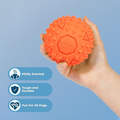 Image of Best Pet Supplies Squeaky Dog Toys with Soft Durable Fabric for Small, Medium and Large Pets Interactive Toy for Indoor Play, Supports Active Biting and Play - Orange (L:3.5 inch)