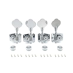 Musiclily Mécaniques Basse 2×2 Open Gear Style pour Fender Jazz et Precision Bass 4 Cordes, Chrome - Les Beatles, Paul McCartney, John Lennon, RIngo Starr, George Harrison
