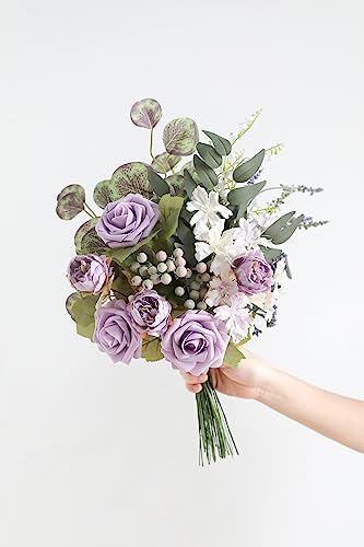 Rongflower BF005 Artificial Greenery Stems Purple Flowers Box Set thumb #4