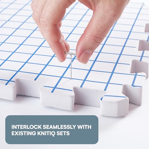 KnitIQ Replacement Blocking Mats for Knitting and Crochet Projects - Extend Your Existing Blocking Mats for Larger Projects - 0.75\" Extra Thick Crochet Blocking Board - Extension Kit - Pack of 3
