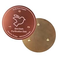 BOXOB Reinigungsscheibe für Vogelbäder aus Reinem Kupfer, 10cm Vogelbadreiniger Dreifachpunkt-Unterstützung Ganzjährig Sicherer Wasserreiniger Universell Passend für Vogelbäder und -Näpfe im Freien