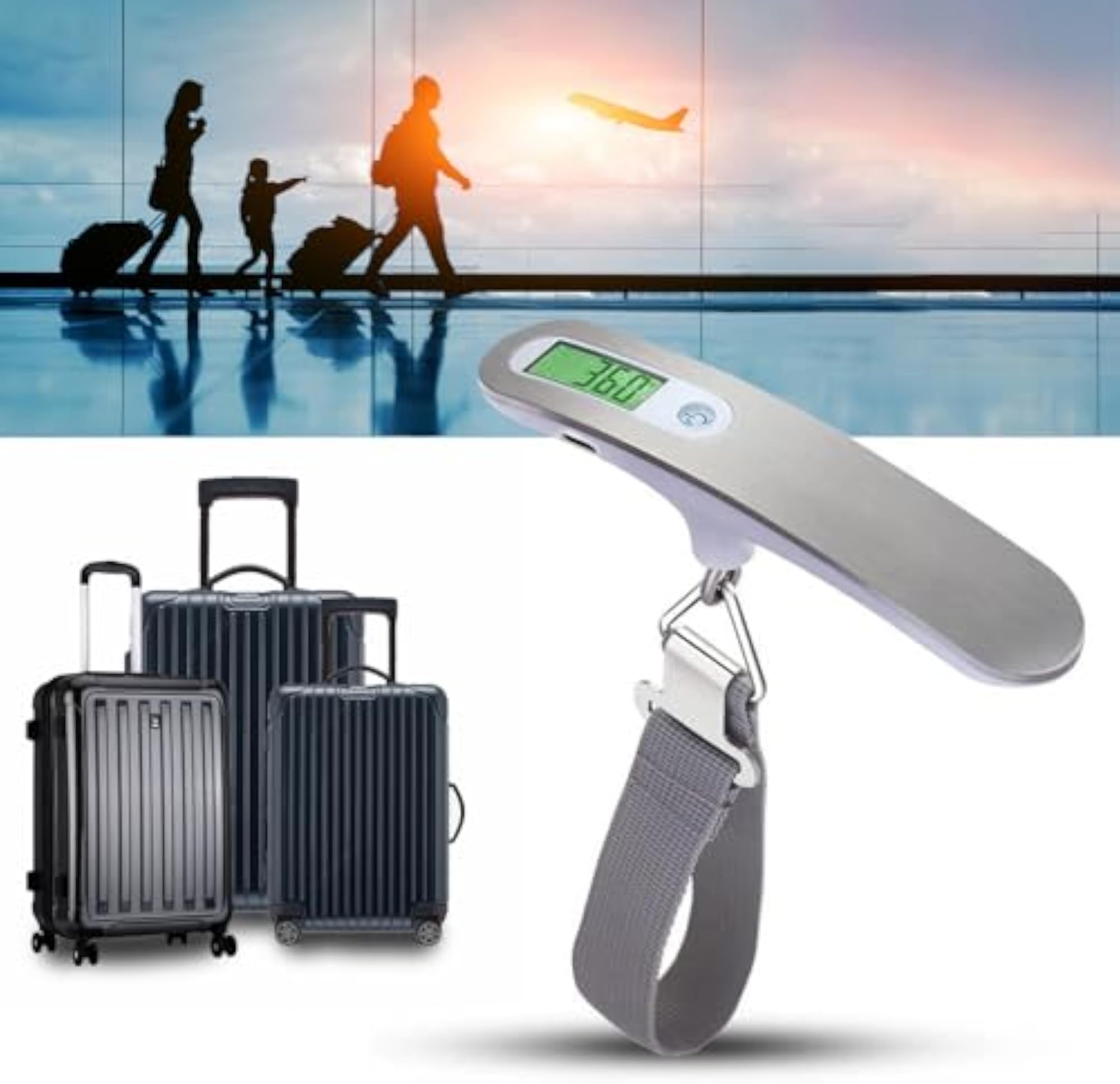 Rechargeable Digital Travel Scale with Strap