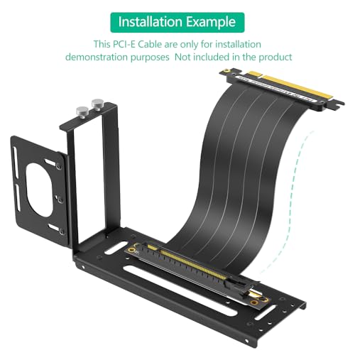 Soporte vertical para GPU con 2 ranuras, color negro miniatura 2