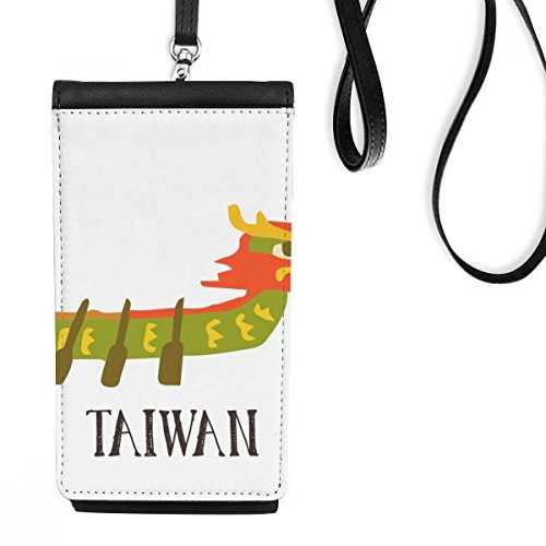 Bolso de teléfono negro para paseos urbanos y viajes culturales de Taiwán