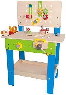 Master Workbench by Hape | Award Winning Kid's Wooden Tool Bench Toy Pretend