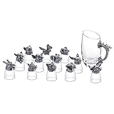 ★ HOHE QUALITÄT: Dieses Linsenset besteht aus bleifreiem Kristallglas hoher Qualität, sehr klar, ohne Verunreinigungen und schädliche Substanzen. Das fortschrittliche Metallgravurverfahren kombiniert den Dreieckssatz, der Metalltierkopf rostet nie und verhindert, dass das Glas herunterfällt.