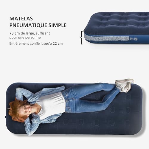 Matelas gonflable de camping Outsunny léger et facile à gonfler pour voyager - 3