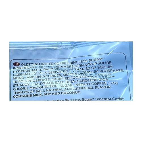 old town instant premix white coffee less sugar 525G 15 STICKS(pack of 2)