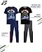 Pro Athlete Boys Sweat Suit Set - 4 Piece Short Sleeve Crewneck Athletic Graphic Tees and Tricot Jogger Sweatpants (8-16), Size 10-12, Black/Navy All Star