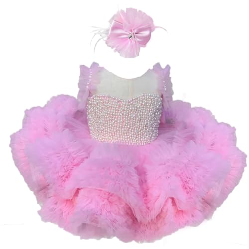 KLFFLGID Toddler Pageant Dress Fluffy Tutu Baby Birthday Princess Dress,Fairy Dresses for Girls,Toddler Girl Wedding Dress
