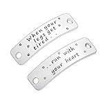 BESPMOSP When Your Legs Get Tired Run with Your Heart Lace Tag Trainer Tags Gift For Runner Fitness Gym Get Fit Running Inspirational Shoelace Charm