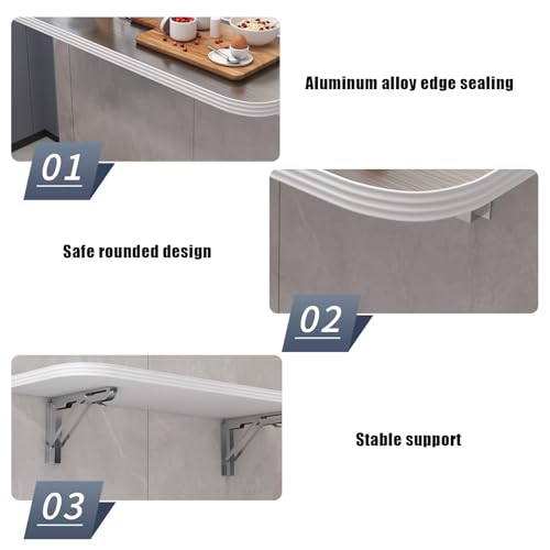Table pliante murale compacte pour aménager un coin repas - 6