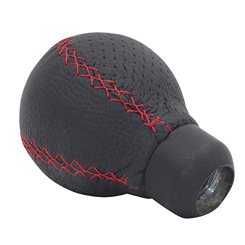 Sakali Leather Round Ball Car Gear Stick Shift Shifter Knob Universal Fit For Most Manual Transmission Or Automatic Transmission Without Lock Button #TOP2