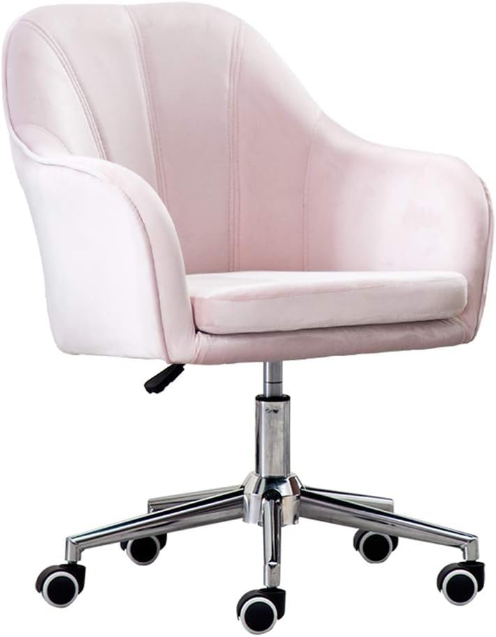 Chaise de bureau moderne rose en velours pour votre cocon