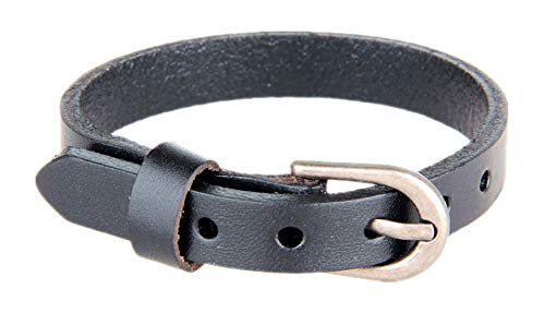 Xusamss Fashion Simple Alloy Buckle Bangle Leather Wristhand Bracelet,6