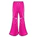 18-24 Months Girls Casual Pants Sequin Glitter Dance Party Carnival Flare Casua Bell Bottoms Elastic Waist Fashion Lounge Pants Hot Pink