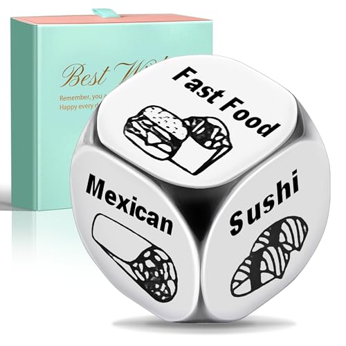 ZOEDINNIE Food Dice Decision Games Gifts for Mom from Daughter Son Husband - Unique Best Friend Birthday Gifts for Women Her Wife Girlfriend Sister Bestie Grandma Mother Stepmom