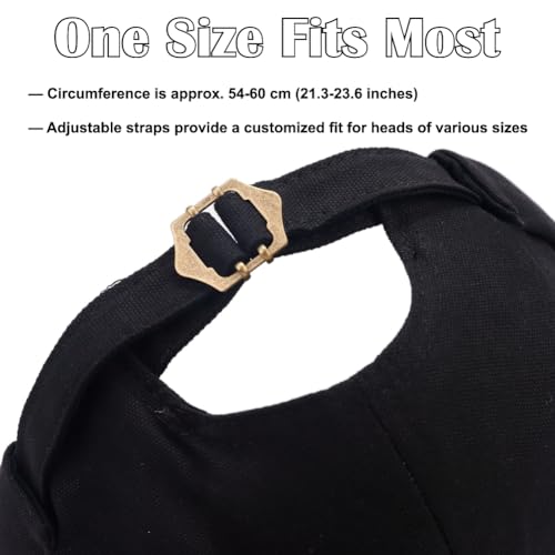 Image of Brimless Hats for Men Brimless Caps, Rolled Cuff Retro Docker Hat for Womens with Adjustable Beanie Hat