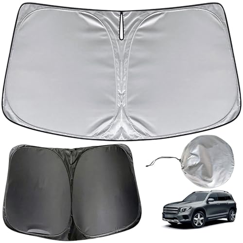2025 サンシェード フロントガラス用 ベンツ GLBクラス X247型 2020年6月-現行専用 サンシェード 日除け ス UVカット 遮光率99% 断熱 紫外線遮蔽 日焼け防止 プライバシー保護 車中泊 仮眠 駐車時涼しい 軽量 折り畳み式収納 取付