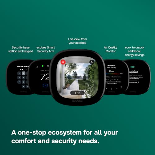 Image of ecobee Smart Thermostat Premium - WiFi, Siri & Alexa Built-In, Smart Sensor